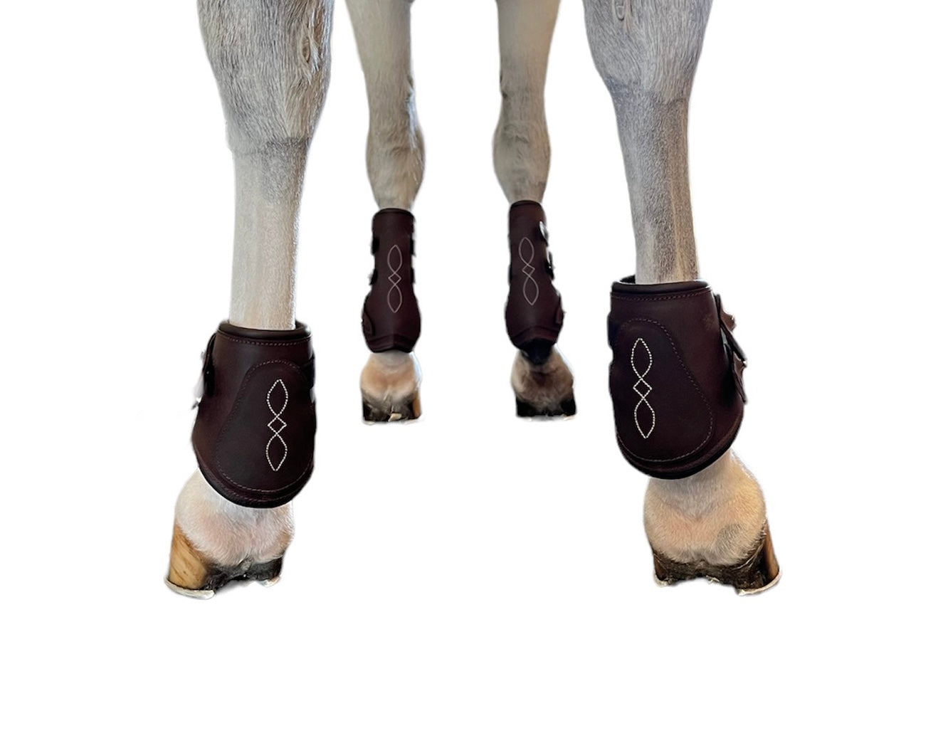 Open Front Leather Boots