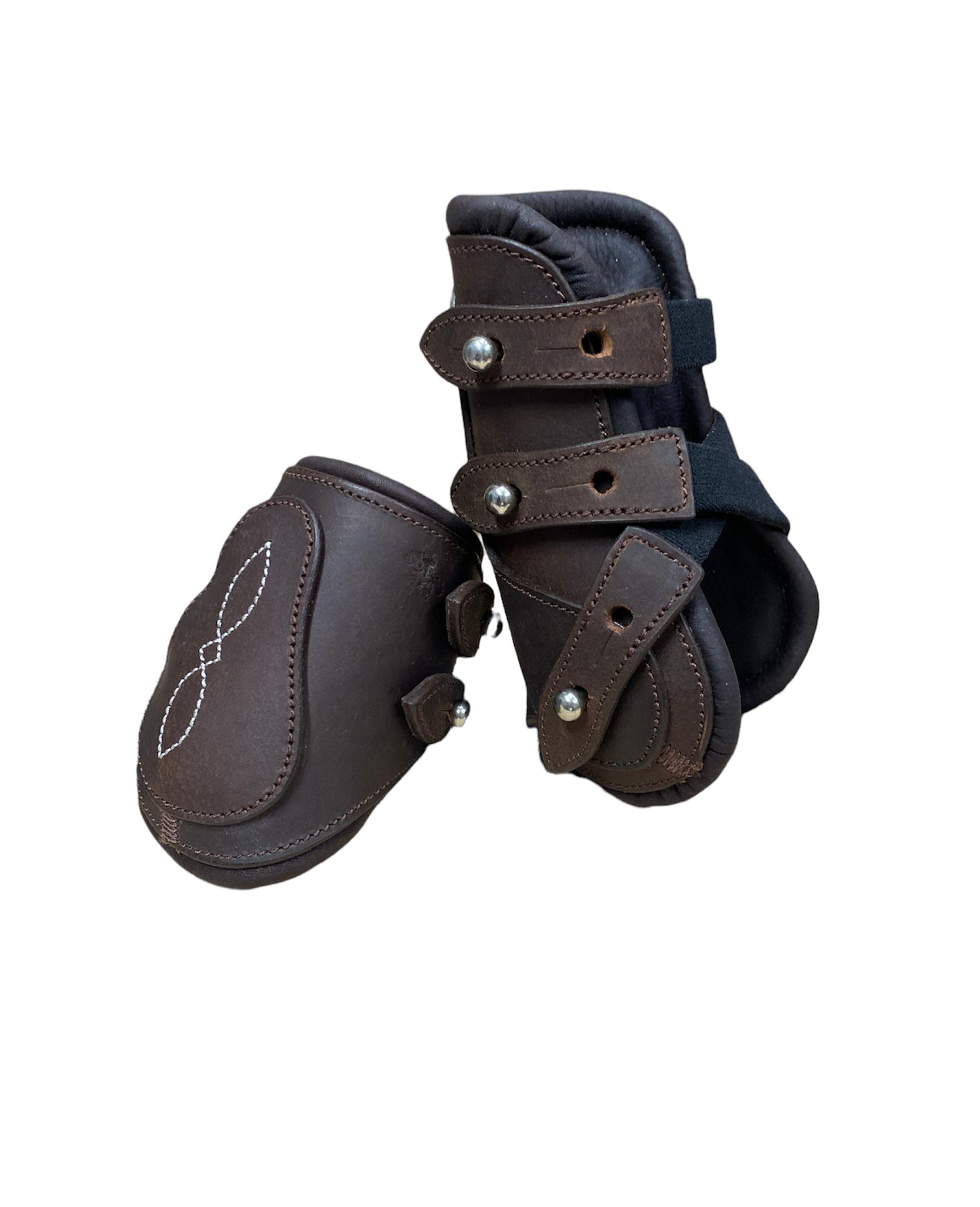Open Front Leather Boots