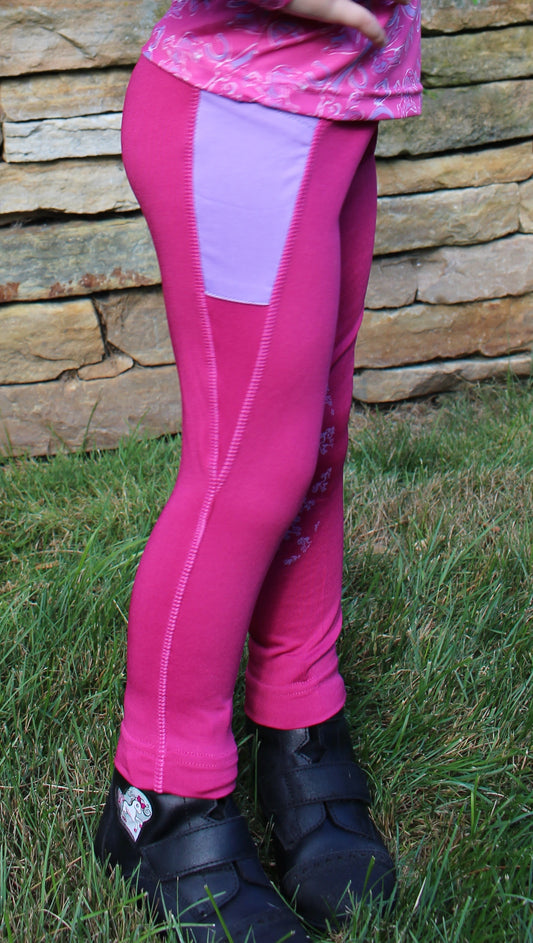 Riding Tights Pink, Black, Lavender