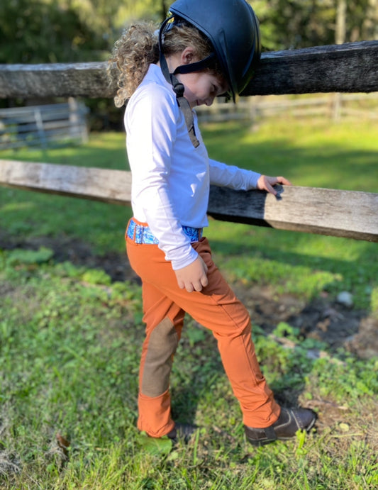 Girls Show Jodphur Colors Rust, Navy